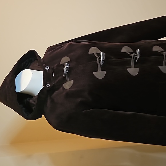 Women's Dark Brown Toggle Coat - Picture 4 of 9